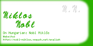 miklos nobl business card