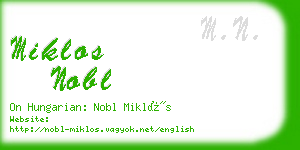 miklos nobl business card